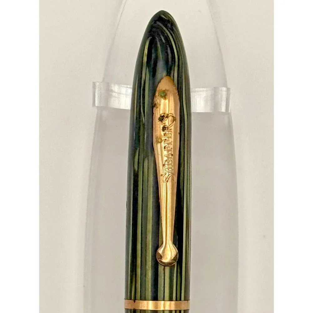 Vintage Sheaffer 350 Striated Fountain Pen No 3 Nib 14kt Vac Fill As Is USA